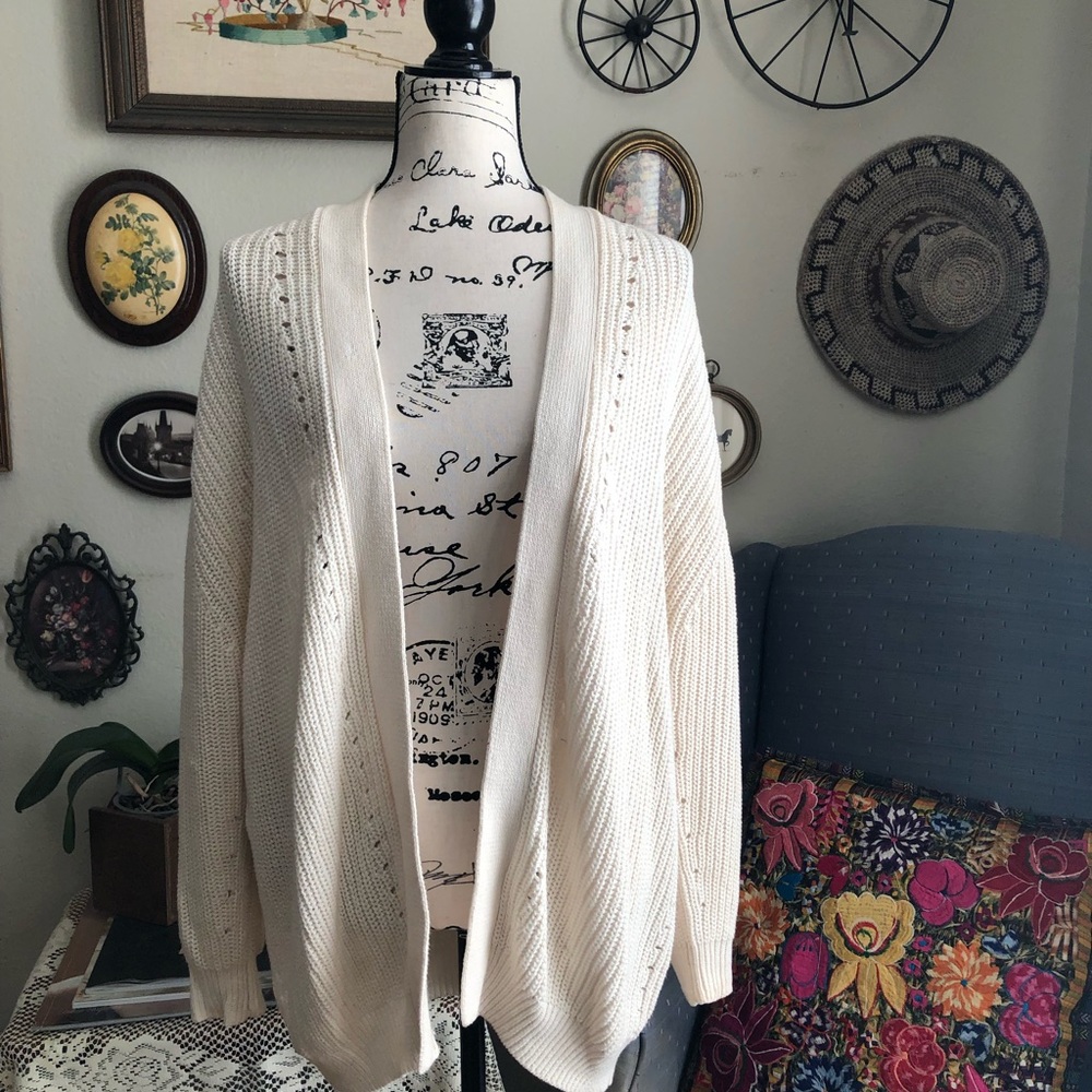 Mango ivory cardigan